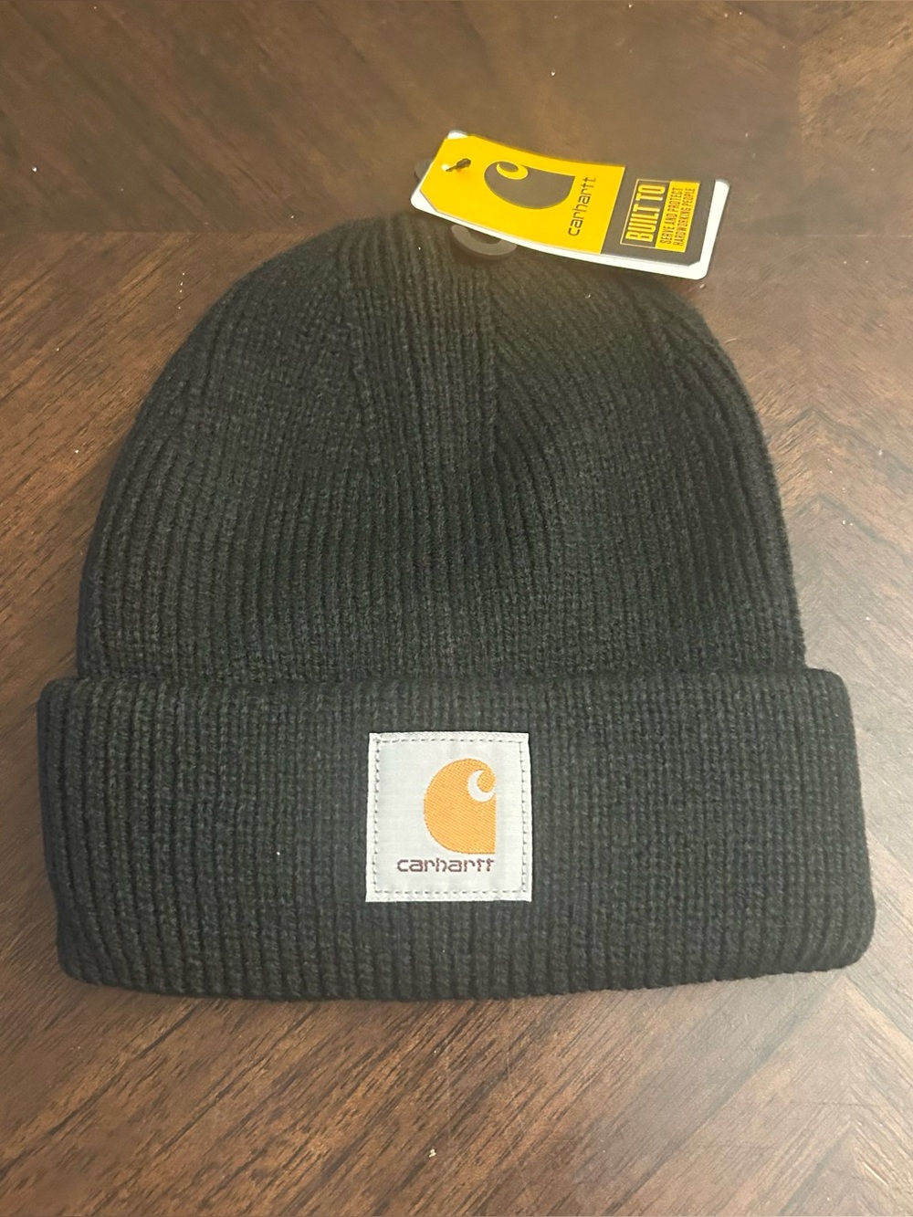 New Women’s Carhartt Rib Knit Beanie Black one size